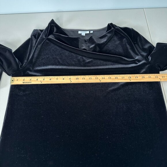Chicos Black Velvet Cowl Neck Top XL - Picture 5 of 10